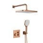 Zestaw prysznicowy podtynkowy termostatyczny z deszczownicą miedź 575953034 KFA Armatura Malaga Rose Gold zdj.1