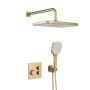 Zestaw prysznicowy podtynkowy termostatyczny z deszczownicą złoty 575953039 KFA Armatura Malaga Brushed Light Gold zdj.1