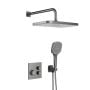 Zestaw prysznicowy podtynkowy termostatyczny z deszczownicą grafitowy 575953061 KFA Armatura Malaga Gun Metal Grey zdj.1