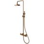 Zestaw prysznicowy ścienny z deszczownicą miedź QW276ABC Kohlman Axel Brushed Copper zdj.1