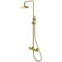 Zestaw prysznicowy ścienny z deszczownicą złoty QW276AGDB Kohlman Axel Gold zdj.1