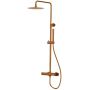 Zestaw prysznicowy ścienny z deszczownicą miedź 5900378342328 LaVita Spark zdj.1
