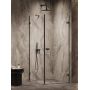 Kabina prysznicowa 90x80 cm prostokątna czarny mat/szkło przezroczyste AXJ0301WU New Trendy Oxia Black zdj.3