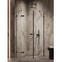 Kabina prysznicowa 100x80 cm prostokątna czarny mat/szkło przezroczyste AXJ0320WU New Trendy Oxia Black zdj.3
