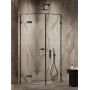 Kabina prysznicowa 100x80 cm prostokątna czarny mat/szkło przezroczyste AXJ0320 New Trendy Oxia Black zdj.3