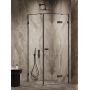 Kabina prysznicowa 100x80 cm prostokątna czarny mat/szkło przezroczyste AXJ0350 New Trendy Oxia Black zdj.3