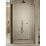 Drzwi prysznicowe 140 cm uchylne gunmetal szczotkowany/szkło przezroczyste D0998A New Trendy New Soleo Gunmetal Brushed zdj.1