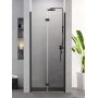 Drzwi prysznicowe 90 cm składane czarny mat/szkło przezroczyste D1034A New Trendy Superia Black zdj.1