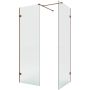 Kabina prysznicowa walk-in 120x80 cm prostokątna miedź szczotkowany/szkło przezroczyste EXK8196 New Trendy Eventa Copper Brushed zdj.1