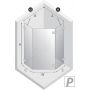 Kabina prysznicowa 90x90 cm szczotkowany/szkło przezroczyste EXK8559 New Trendy Avexa Nickel Brushed zdj.2