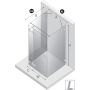 Kabina prysznicowa 120x80 cm prostokątna szczotkowany/szkło przezroczyste EXK8569 New Trendy Avexa Nickel Brushed zdj.2