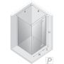 Kabina prysznicowa 100x100 cm kwadratowa gunmetal szczotkowany/szkło przezroczyste K4741 New Trendy Nesta Gunmetal Brushed zdj.2