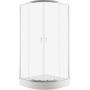 Kabina prysznicowa 80x80 cm półokrągła chrom połysk/szkło przezroczyste K5111 New Trendy Suvia zdj.1