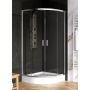 Kabina prysznicowa 80x80 cm półokrągła chrom połysk/szkło przezroczyste K5111 New Trendy Suvia zdj.3