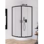 Kabina z brodzikiem 90x90 cm półokrągła czarny mat/szkło przezroczyste ZS0038 New Trendy Suvia Black zdj.1