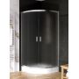 Kabina prysznicowa 80x80 cm półokrągła chrom połysk/szkło matowe K5119 New Trendy Suvia zdj.3