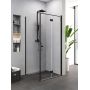 Kabina prysznicowa 90x80 cm prostokątna czarny mat/szkło przezroczyste K5173 New Trendy Superia Black zdj.1