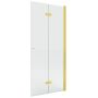 Ścianka prysznicowa walk-in 100 cm złoty połysk/szkło przezroczyste K5766 New Trendy New Soleo Gold Shine zdj.1