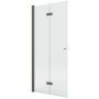 Ścianka prysznicowa walk-in 100 cm gunmetal szczotkowany/szkło przezroczyste K5795 New Trendy New Soleo Gunmetal Brushed zdj.1
