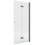 Ścianka prysznicowa walk-in 100 cm gunmetal szczotkowany/szkło przezroczyste K5796 New Trendy New Soleo Gunmetal Brushed zdj.1