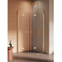 Kabina prysznicowa 90x80 cm prostokątna złoty szczotkowany/szkło przezroczyste K4306 New Trendy New Soleo Gold Brushed zdj.1