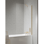 Parawan nawannowy 80 cm 1-częściowy złoty szczotkowany/szkło przezroczyste P0212 New Trendy Nesta Gold Brushed zdj.1