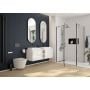 Lustro 50x120 cm owalne z oświetleniem z matą grzewczą czarny 64104300 Oltens Nordlis zdj.12
