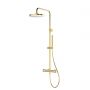 Zestaw prysznicowy ścienny termostatyczny z deszczownicą złoty połysk 36508800 Oltens Vassa zdj.1