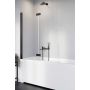 Parawan nawannowy 140 cm 2-częściowy czarny mat/szkło przezroczyste 100101405401L Radaway Nes Black PND I zdj.1