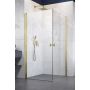Drzwi prysznicowe 100 cm uchylne złoty szczotkowany/szkło przezroczyste 100211009901L Radaway Nes Brushed Gold KDD I zdj.1