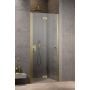 Drzwi prysznicowe 80 cm składane złoty szczotkowany/szkło przezroczyste 100290809901L Radaway Nes Brushed Gold DWB zdj.1