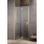 Drzwi prysznicowe 80 cm składane złoty szczotkowany/szkło przezroczyste 100290809901R Radaway Nes Brushed Gold DWB zdj.1