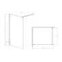 Ścianka prysznicowa walk-in 50 cm czarny mat/szkło przezroczyste 10120505401 Radaway Essenza Pro 8 Black zdj.2