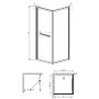 Kabina prysznicowa 80x80 cm kwadratowa chrom połysk/szkło przezroczyste 101919900101 Radaway Alienta SD I zdj.2