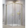 Kabina prysznicowa część lewa 100x100 cm kwadratowa złoty półmat/szkło przezroczyste 103701009901L Radaway Idea 8 Brushed Gold KDD zdj.1