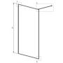 Ścianka prysznicowa walk-in 150 cm chrom połysk/szkło przezroczyste 104091540101 Radaway Modo F II zdj.2