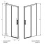 Drzwi prysznicowe 115 cm rozsuwane nikiel szczotkowany/szkło przezroczyste 3870229101L Radaway Idea 6 Brushed Nickel DWJ zdj.2