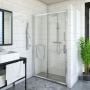 Drzwi prysznicowe 150 cm rozsuwane chrom połysk/szkło przezroczyste 52615000000002 Roth Proxima zdj.1