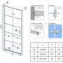 Drzwi prysznicowe 100 cm składane do wnęki REAK6963 Rea Molier zdj.2
