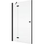 Drzwi prysznicowe 80 cm uchylne czarny mat/szkło przezroczyste AN13G08000607 Ronal Annea zdj.1