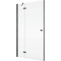 Drzwi prysznicowe 80 cm uchylne gunmetal szczotkowany/szkło przezroczyste AN13G08002607 Ronal Annea zdj.1