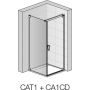 Ścianka prysznicowa 70 cm CAT10705007 SanSwiss Cadura zdj.2