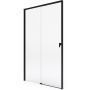Drzwi prysznicowe 140 cm rozsuwane czarny mat/szkło przezroczyste AMP1314016M Roca Metropolis-N zdj.1