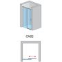 Drzwi prysznicowe rozsuwane CAS2D1200607 SanSwiss Cadura zdj.2