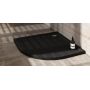 Brodzik półokrągły z syfonem 90x90 cm czarny 32334CMG Schedpol Caspar New Black Matt zdj.4