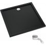 Brodzik kwadratowy z syfonem 90x90 cm czarny 32831CMG Schedpol Caspar New Black Matt zdj.1