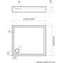 Brodzik prostokątny 100x80 cm czarny 34736CMG Schedpol Medium Black Matt zdj.2