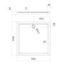 Brodzik kwadratowy 90x90 cm biały 3SPE3K9090 Schedline Estra zdj.2