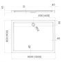 Brodzik prostokątny 100x80 cm biały 3SPE3P80100 Schedline Estra zdj.2