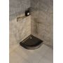 Brodzik półokrągły z syfonem 90x90 cm czarny 3STF1O9090CST Schedline Favory Plus Black Stone zdj.4